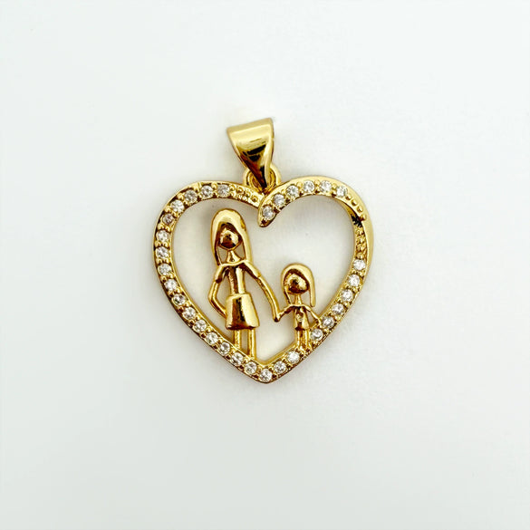 Wholesale Gold Plated Copper Heart Pendant Jewelry Accessories For Women