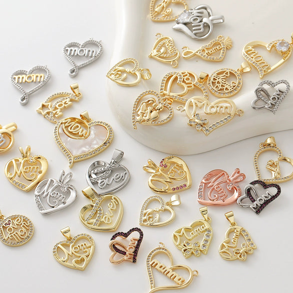 Wholesale Gold Plated Copper Heart Pendant Jewelry Accessories For Women