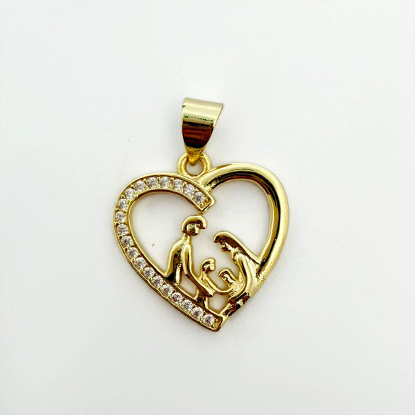 Wholesale Gold Plated Copper Heart Pendant Jewelry Accessories For Women