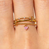 Wholesale Gold Plated Copper Heart Shape Pendant Adjustable Ring With Electroplating For Women