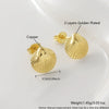 Wholesale Gold Plated Copper Starfish And Conch Shell Design Ear Bone Stud Earrings For Women