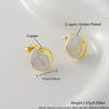 Wholesale Gold Plated Copper Starfish And Conch Shell Design Ear Bone Stud Earrings For Women