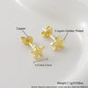 Wholesale Gold Plated Copper Starfish And Conch Shell Design Ear Bone Stud Earrings For Women