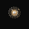 Wholesale Gold Plated Flower Shaped Electroplated Silk Scarf Buckle For Women