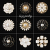 Wholesale Gold Plated Flower Shaped Electroplated Silk Scarf Buckle For Women