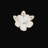 Wholesale Gold Plated Flower Shaped Electroplated Silk Scarf Buckle For Women