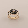 Wholesale Gold Plated Flower Shaped Electroplated Silk Scarf Buckle For Women