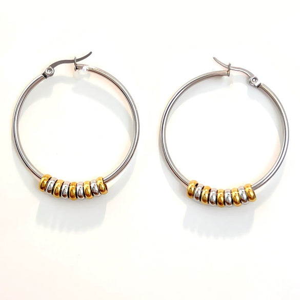 Wholesale Gold Plated Geometric Color Matching Stainless Steel Earrings For Women