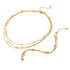 Wholesale Gold Plated Geometric Stainless Steel Bead Chain Necklaces And Bracelets For Women