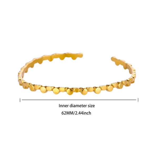 Wholesale Gold Plated Geometric Stainless Steel Bracelet For Women