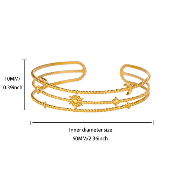 Wholesale Gold Plated Geometric Stainless Steel Bracelet For Women