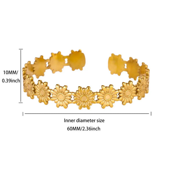 Wholesale Gold Plated Geometric Stainless Steel Bracelet For Women