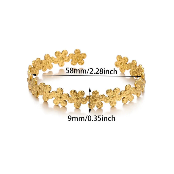 Wholesale Gold Plated Geometric Stainless Steel Bracelet For Women