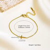 Wholesale Gold Plated Geometric Stainless Steel Cross Zircon Bracelet For Women