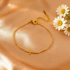 Wholesale Gold Plated Geometric Stainless Steel Cross Zircon Bracelet For Women