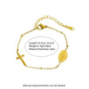 Wholesale Gold Plated Geometric Stainless Steel Cross Zircon Bracelet For Women