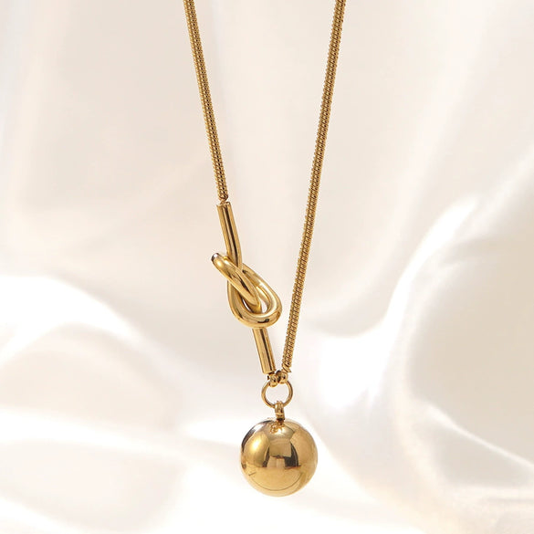 Wholesale Gold Plated Geometric Stainless Steel Necklace For Women