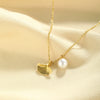 Wholesale Gold Plated Geometric Stainless Steel Pendant Necklace For Girls