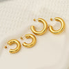Wholesale Gold Plated Geometric Titanium Steel Cshaped Earrings For Women