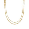 Wholesale Gold Plated Geometric Twolayer Bamboo Chain Necklace For Women Made Of Stainless Steel And Titanium Steel