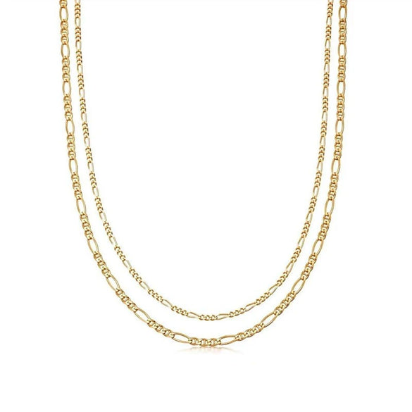 Wholesale Gold Plated Geometric Twolayer Bamboo Chain Necklace For Women Made Of Stainless Steel And Titanium Steel