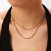 Wholesale Gold Plated Geometric Twolayer Bamboo Chain Necklace For Women Made Of Stainless Steel And Titanium Steel