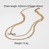 Wholesale Gold Plated Geometric Twolayer Bamboo Chain Necklace For Women Made Of Stainless Steel And Titanium Steel