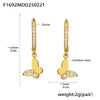 Wholesale Gold Plated 18K Non Fading Stainless Steel Earrings With Inlaid Zircon Geometric And Heart Shape For Women