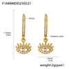 Wholesale Gold Plated 18K Non Fading Stainless Steel Earrings With Inlaid Zircon Geometric And Heart Shape For Women