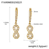 Wholesale Gold Plated 18K Non Fading Stainless Steel Earrings With Inlaid Zircon Geometric And Heart Shape For Women