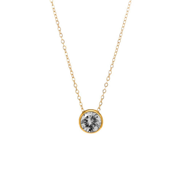 Wholesale Gold Plated Stainless Steel And Titanium Steel Geometric Cross Chain Necklace For Couples