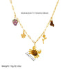 Wholesale Gold Plated Stainless Steel Animal Zodiac Pendant Necklace For Women