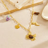 Wholesale Gold Plated Stainless Steel Animal Zodiac Pendant Necklace For Women