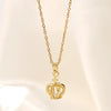 Wholesale Gold Plated Stainless Steel Crown Diamond Clavicle Necklace For Women In Ins Style