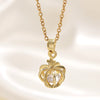 Wholesale Gold Plated Stainless Steel Crown Diamond Clavicle Necklace For Women In Ins Style