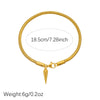 Wholesale Gold Plated Stainless Steel Drop Shape Bracelet With Rivet Pendant And Thick Bar Design For Women
