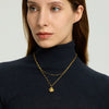 Wholesale Gold Plated Stainless Steel Flower Shape Pendant Necklace For Women