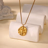Wholesale Gold Plated Stainless Steel Geometric Eye Cross Portrait Heart Pendant Necklace For Unisex