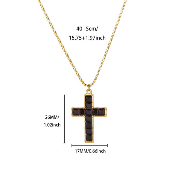 Wholesale Gold Plated Stainless Steel Geometric Eye Cross Portrait Heart Pendant Necklace For Unisex