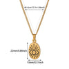 Wholesale Gold Plated Stainless Steel Geometric Eye Cross Portrait Heart Pendant Necklace For Unisex