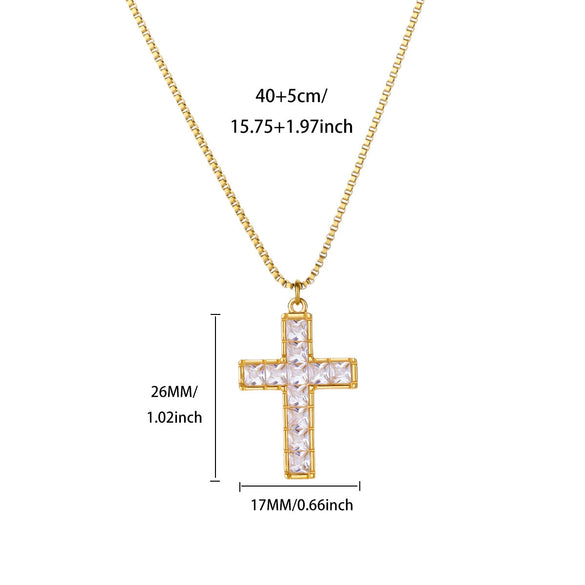 Wholesale Gold Plated Stainless Steel Geometric Eye Cross Portrait Heart Pendant Necklace For Unisex