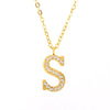 Wholesale Gold Plated Stainless Steel Geometric Letter And Number Pendant Cross Chain Necklace For Women