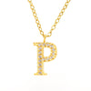 Wholesale Gold Plated Stainless Steel Geometric Letter And Number Pendant Cross Chain Necklace For Women