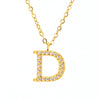 Wholesale Gold Plated Stainless Steel Geometric Letter And Number Pendant Cross Chain Necklace For Women