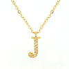 Wholesale Gold Plated Stainless Steel Geometric Letter And Number Pendant Cross Chain Necklace For Women