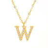 Wholesale Gold Plated Stainless Steel Geometric Letter And Number Pendant Cross Chain Necklace For Women