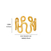 Wholesale Gold Plated Stainless Steel Geometric Line Ring For Women