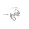 Wholesale Gold Plated Stainless Steel Geometric Line Ring For Women