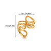 Wholesale Gold Plated Stainless Steel Geometric Line Ring For Women