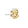 Wholesale Gold Plated Stainless Steel Geometric Line Ring For Women